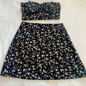Floral 2 Piece Skirt Set